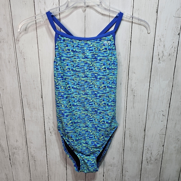 $89 TYR Women's Durafast Elite Fizzy Diamondfit Swimsuit Size 34 Racerback. - Picture 3 of 8